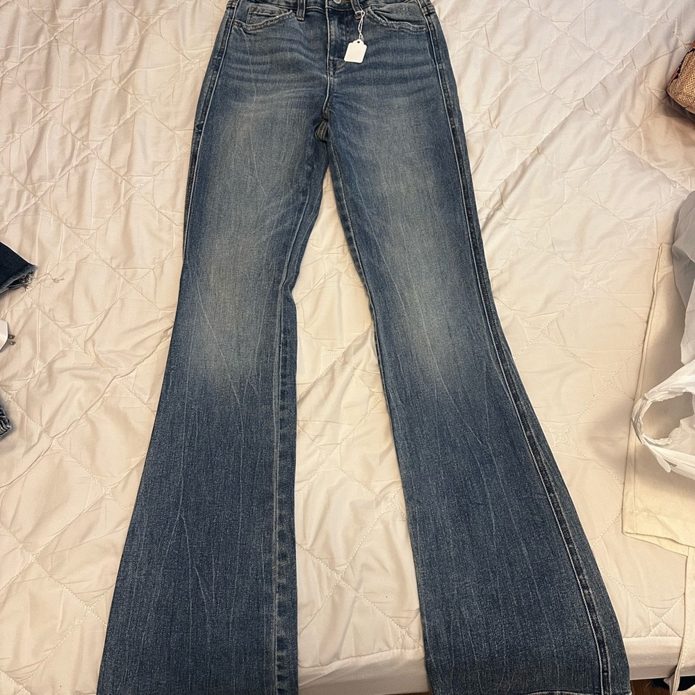 Flying Monkey Dark Blue Flare Jeans